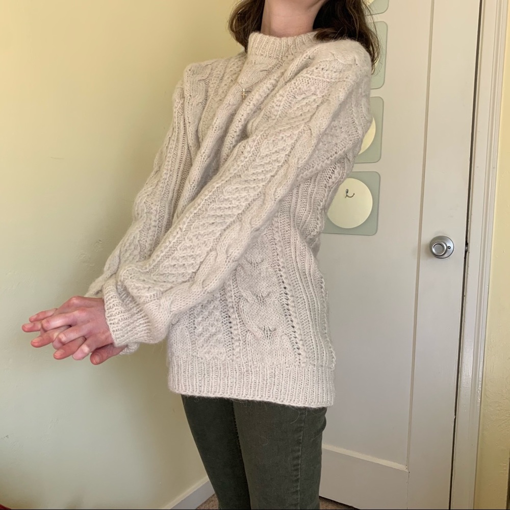chunky cable knit sweater